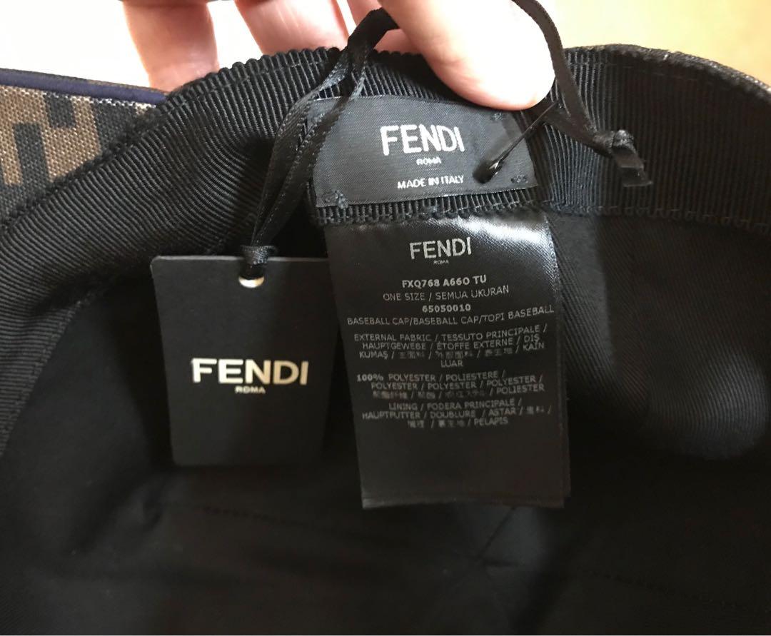 fendi logo cap 帽(蓝边)! 可调较大小! $2880