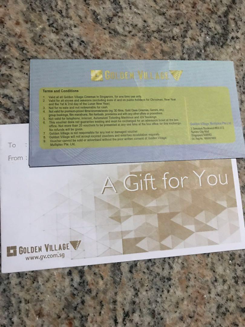 2 gv movie vouchers (expire 29/2/2020) , , gift