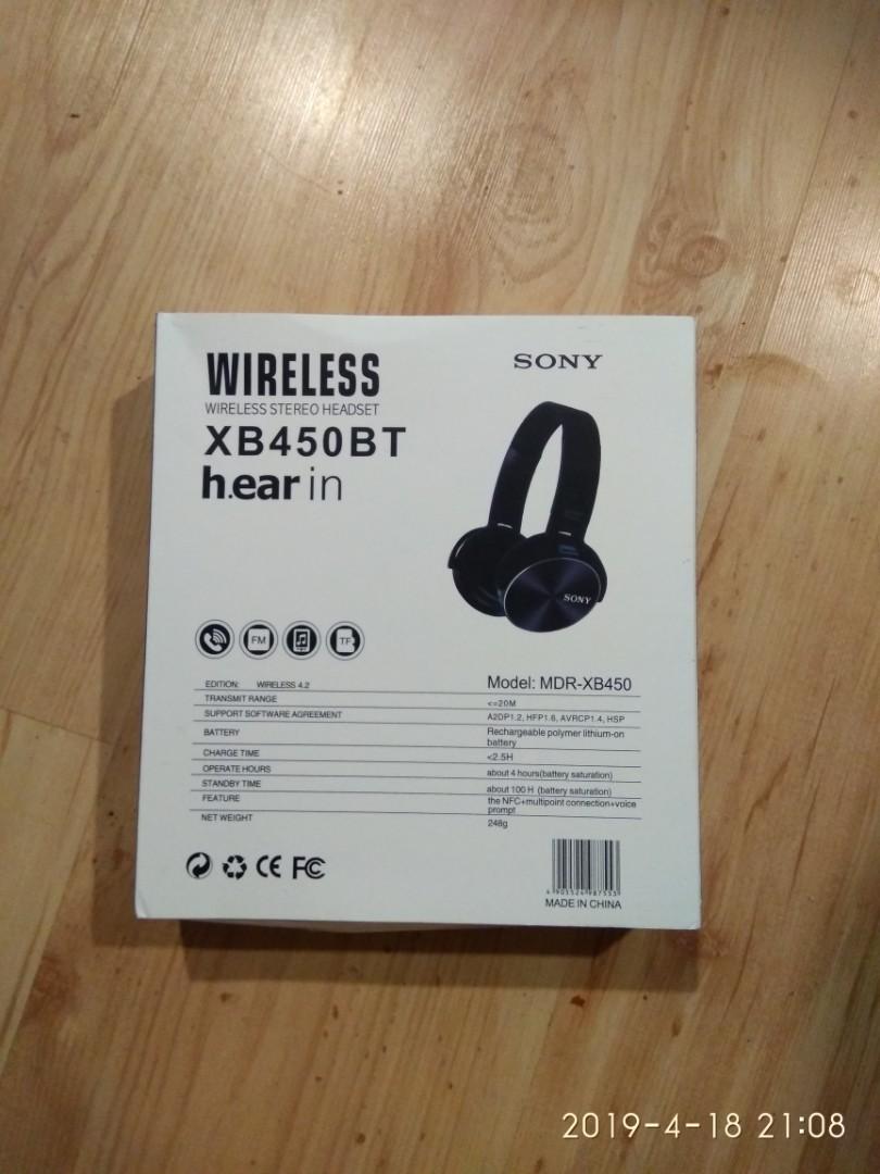 sony xb450bt 无线耳机