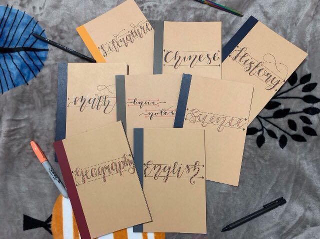 customised muji notebooks