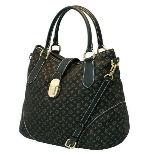 lv m56696 monogram idylle系列elegie手提/肩背二用包(木炭色)9成