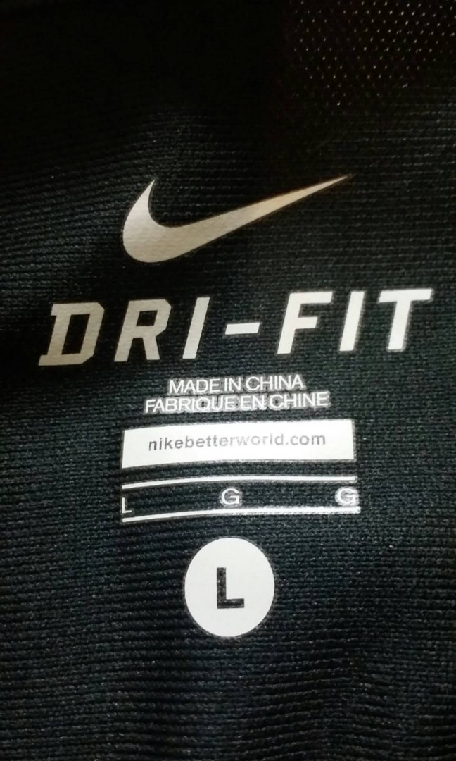 全新正品nike dri-fit 男黑色吸湿排汗polo衫l