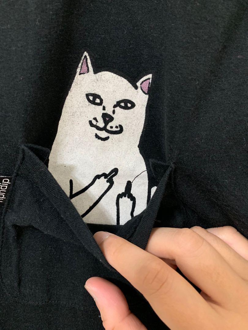 ripndip 中指猫t s号 黑