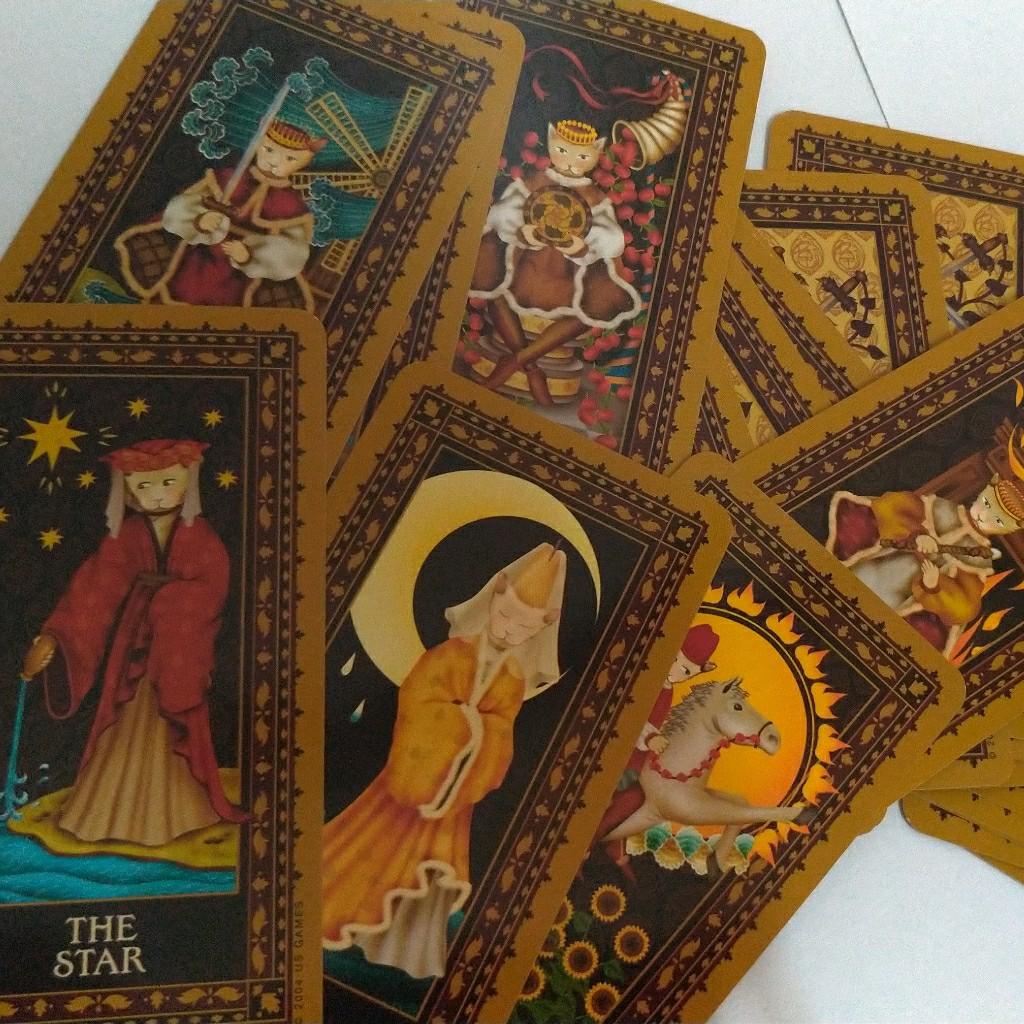 中古世纪贵族猫塔罗牌/复古风 medieval cat tarot (78张,近全新/收藏