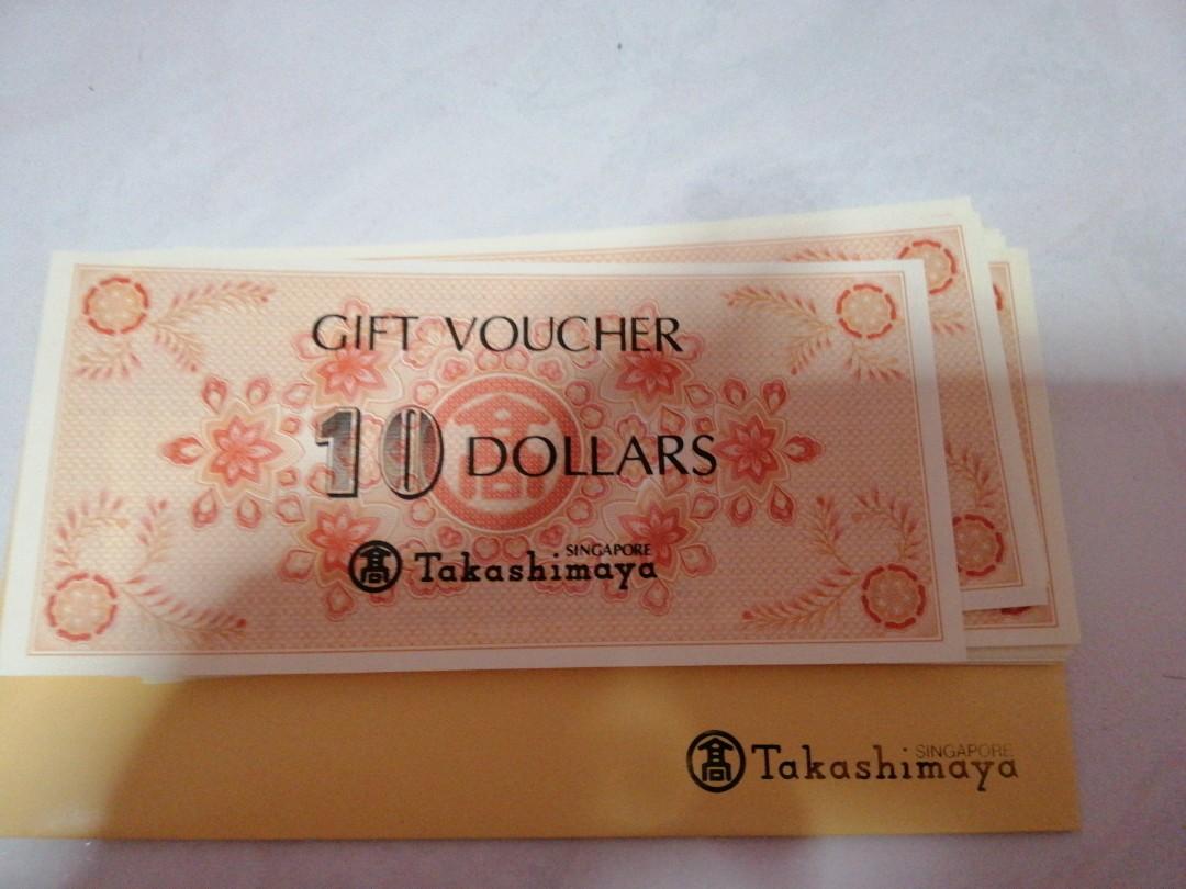 in one place, takashimaya voucher $10x 28, capita voucher $50 x