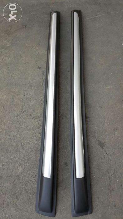 HiLux Revo No Drill Roof Rails V2 Silver Black Combination Rack Car