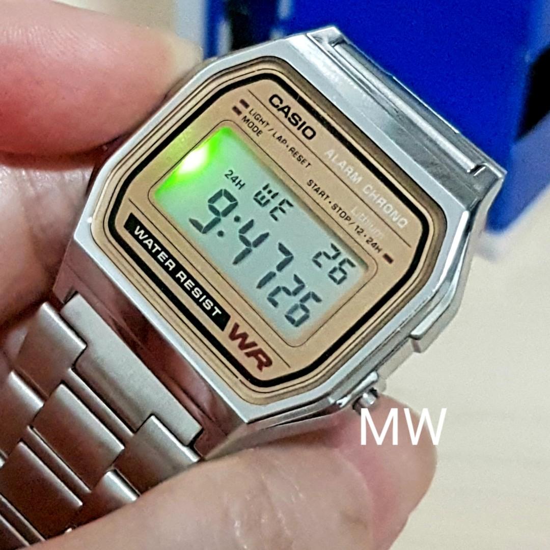 casio men digital retro vintage watch a158 a158w a158wa-9