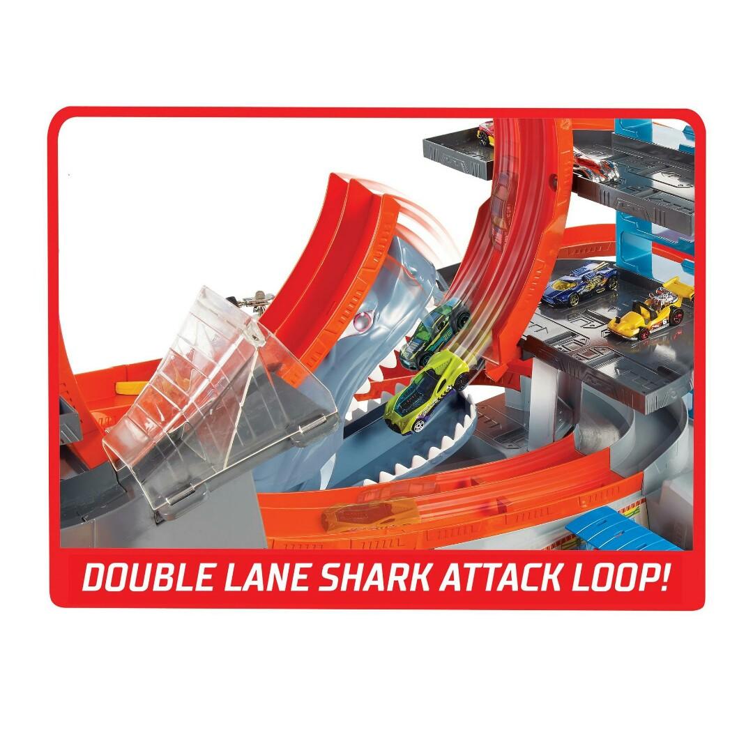 Hot Wheels City Ultimate Garage Shark Loop Playset Race Track Hobbies Toys Toys Games On