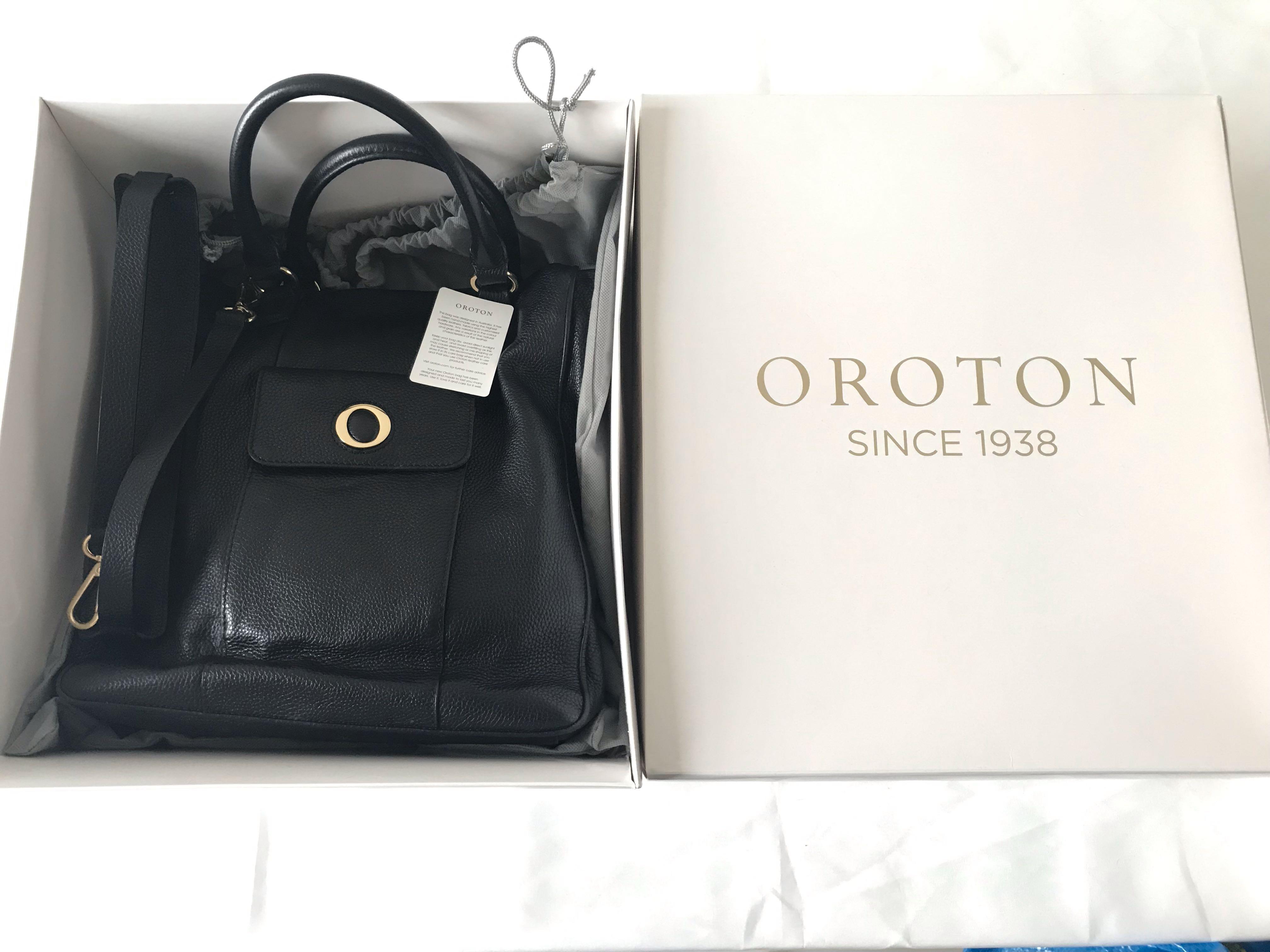 oroton leather handbag with gift box