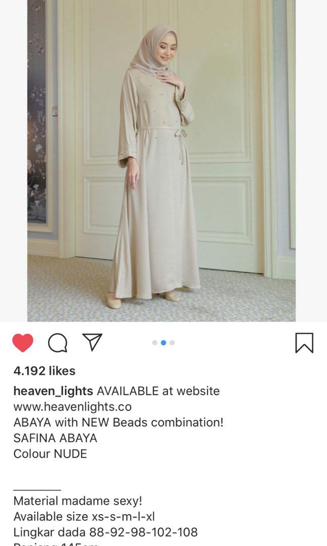 Reprice Heavenlight Co Nude Safina Abaya Fesyen Wanita Pakaian Wanita