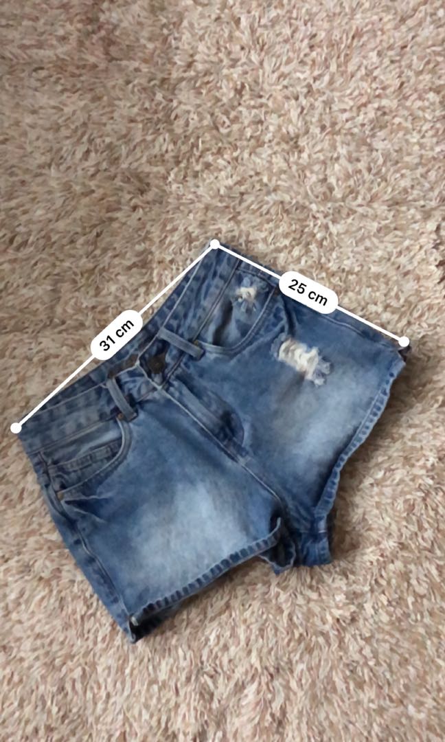 high waisted denim shorts