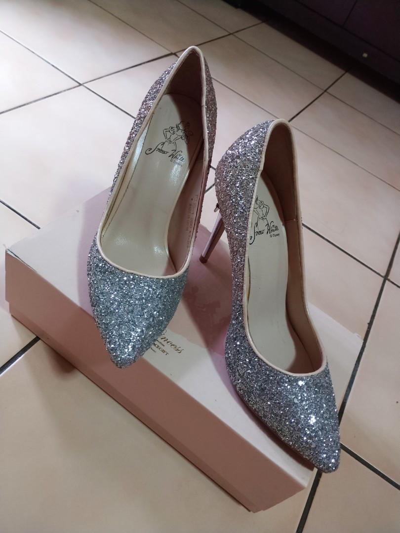 grace gift 白雪公主渐层碎石高跟鞋40号 disney collection婚纱拍照