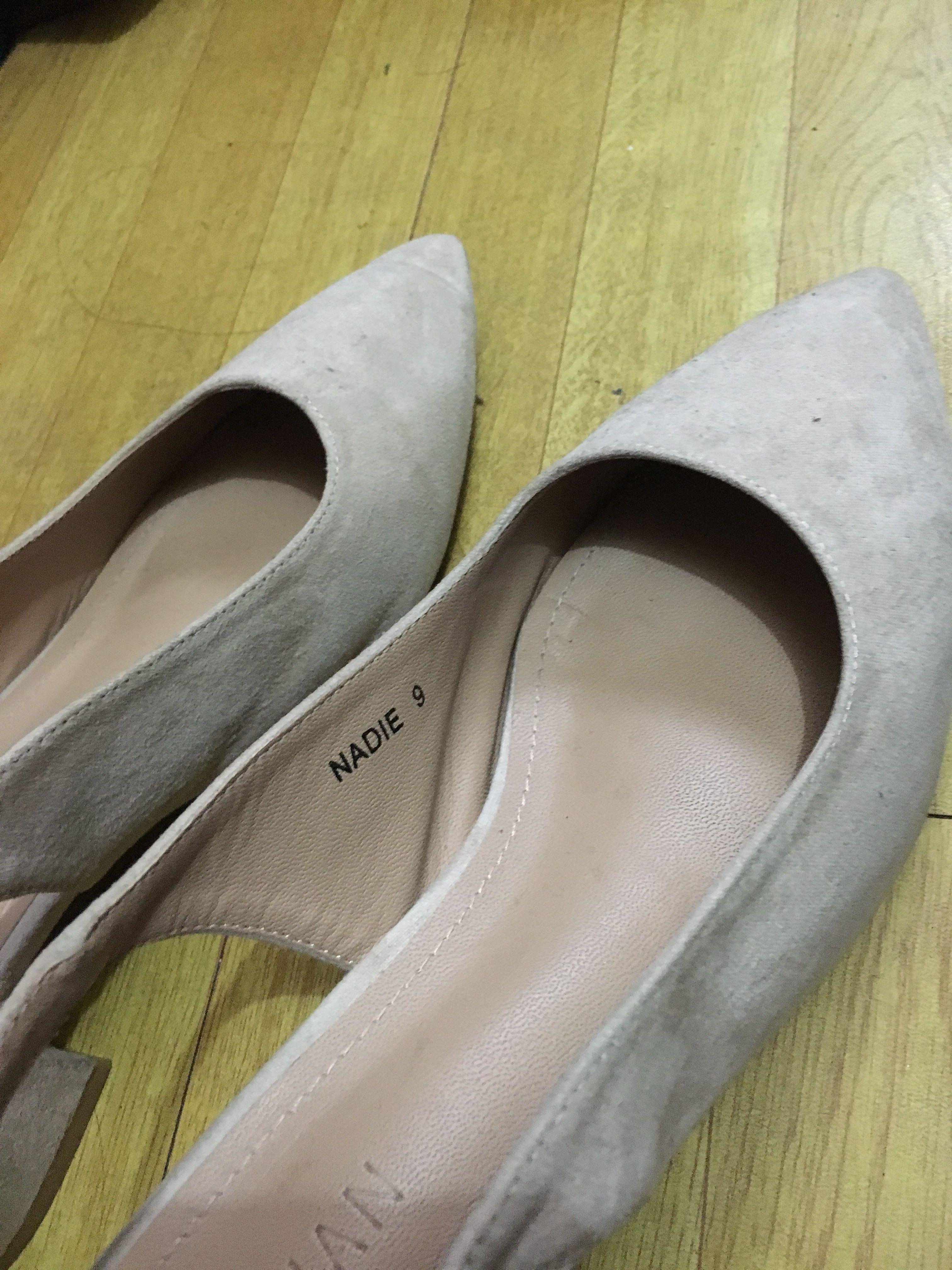 PARISIAN Nude Block Heels Women S Fashion Footwear Heels On Carousell