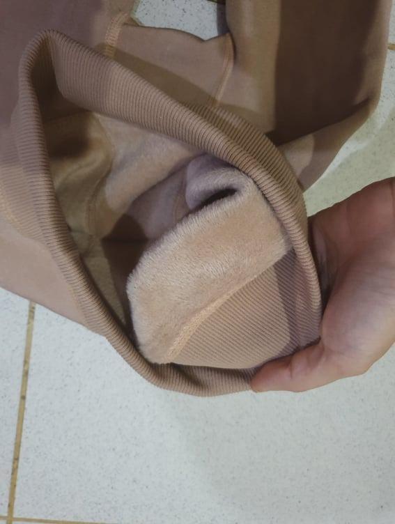 Legging Winter Fleece Bulu Nude Fesyen Wanita Pakaian Wanita