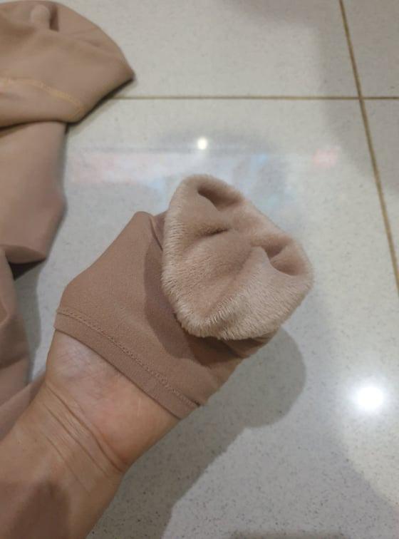 Legging Winter Fleece Bulu Nude Fesyen Wanita Pakaian Wanita