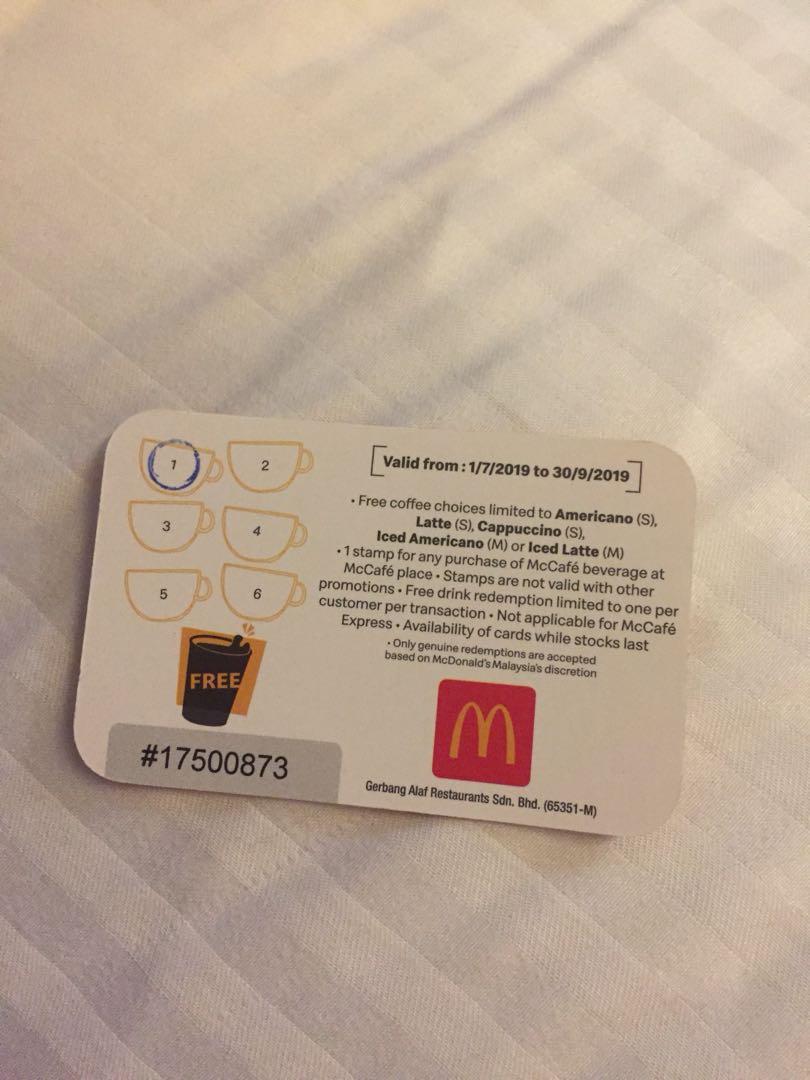 mc cafe voucher, tickets & vouchers, gift cards &