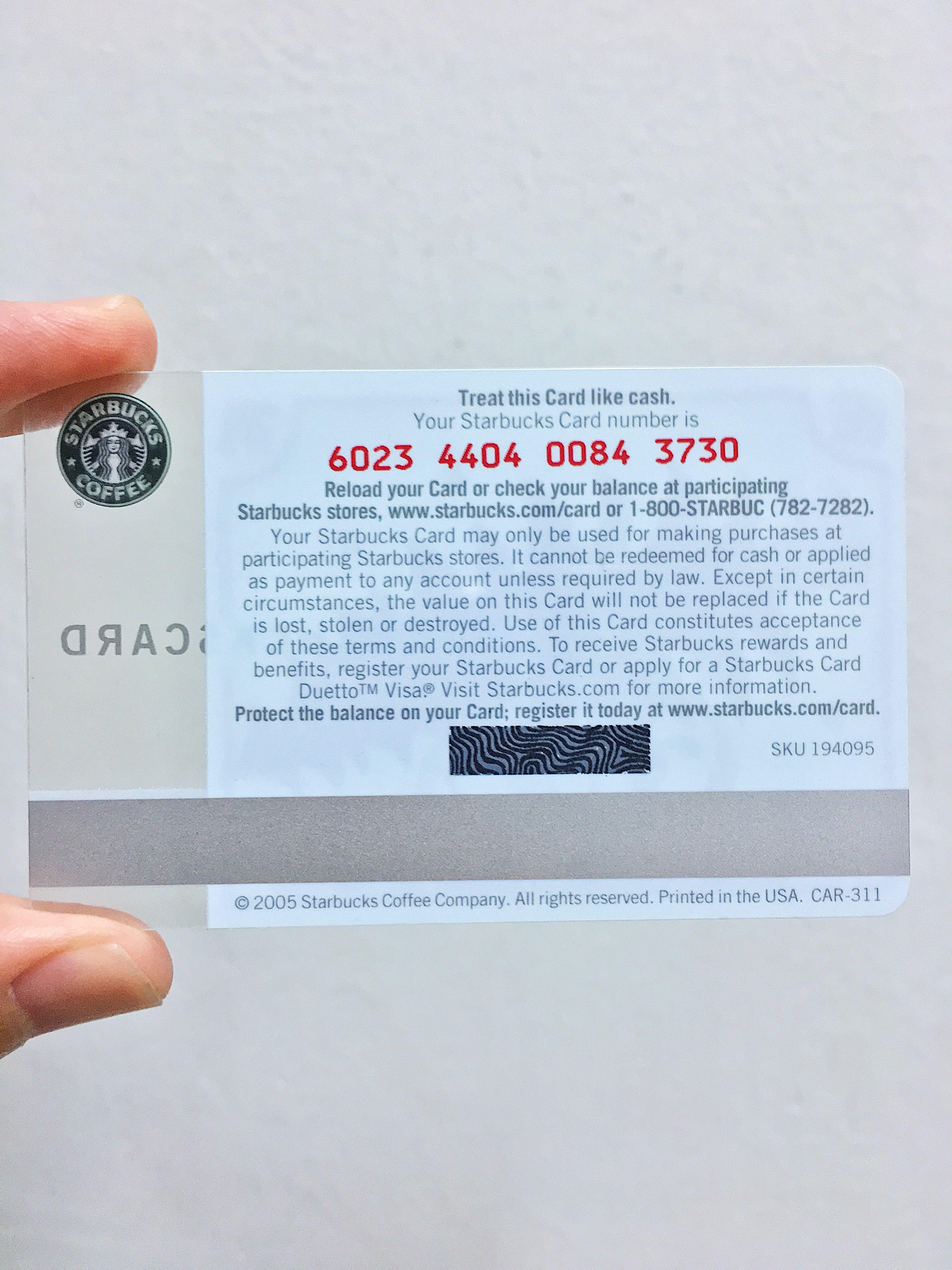 starbucks christmas tree on a wagon old logo gift card (2005)