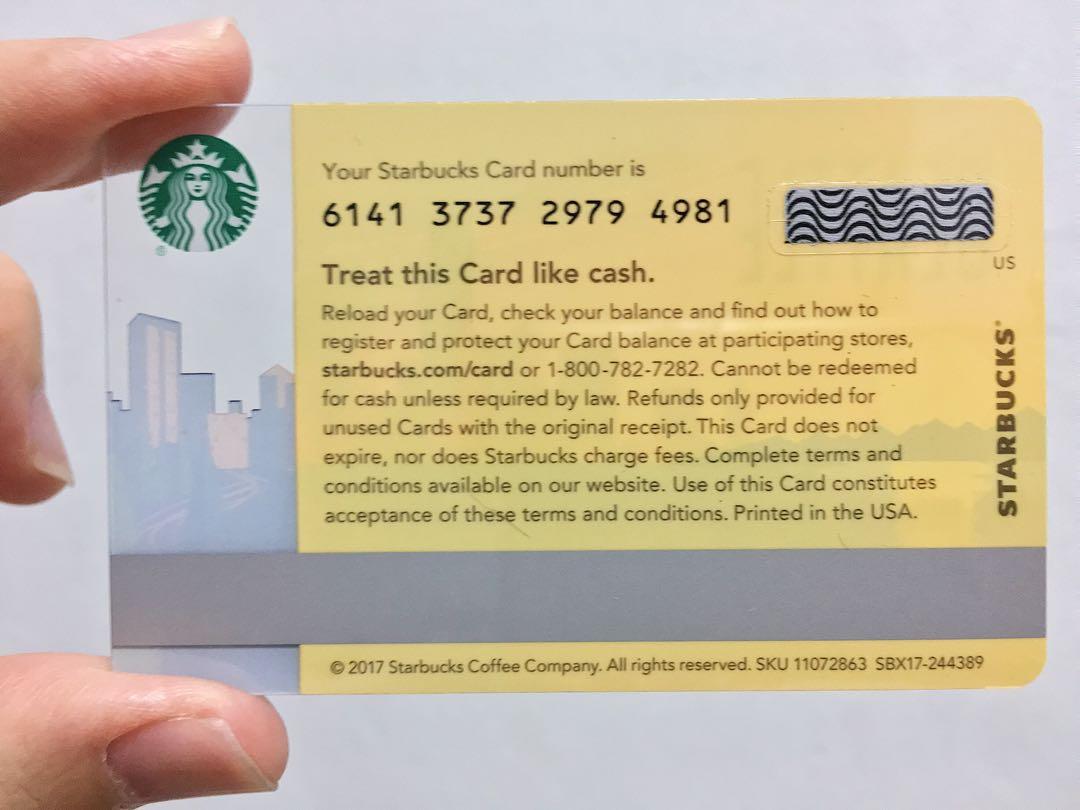 starbucks seattle city gift card (2017)