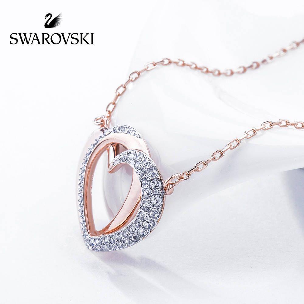『全新正品』swarovski/施华洛世奇心形项链多宝双心吊坠心心相印锁骨