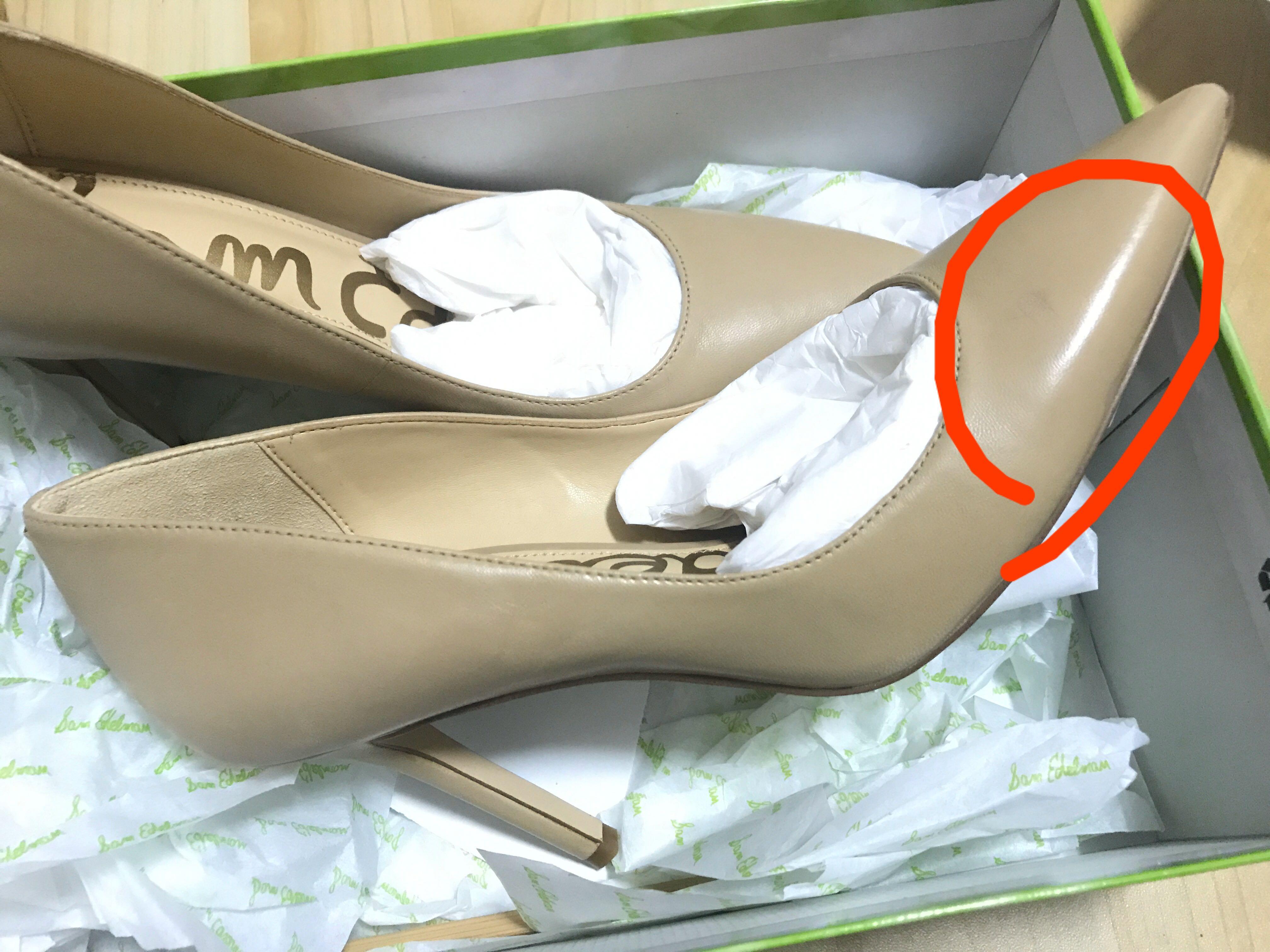 sam edelman 跑赢恐龙的裸色高跟鞋