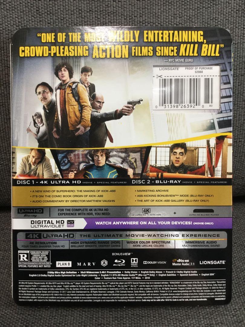 KICK ASS 4K UHD BLU RAY 興趣及遊戲 音樂樂器 配件 音樂與媒體 CD 及 DVD Carousell