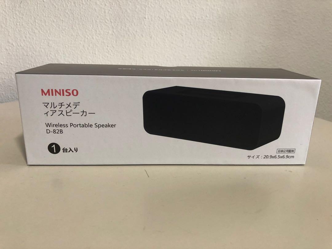 miniso d-82b (black) wireless portable speaker with multi