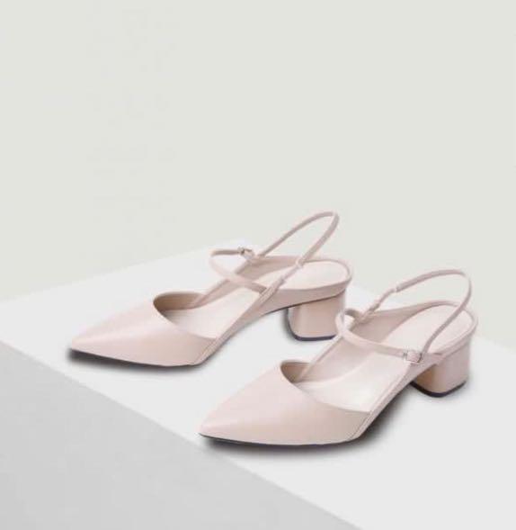 Sora Nude Block Heels Women S Fashion Footwear Heels On Carousell
