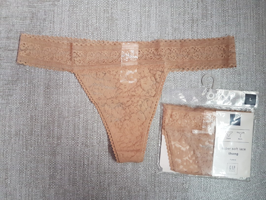 Last Piece New Gap Uk Super Soft Lace Nude Thongs Women S