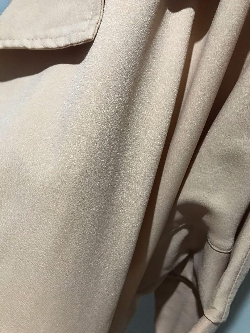 Magnolia Jacket Nude Luaran Nude Oversized Fesyen Wanita Pakaian