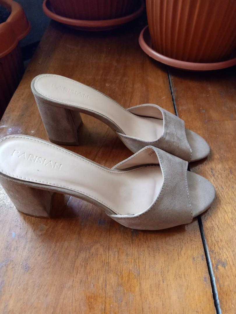 Parisian Nude Block Heels Women S Fashion Footwear Heels On Carousell
