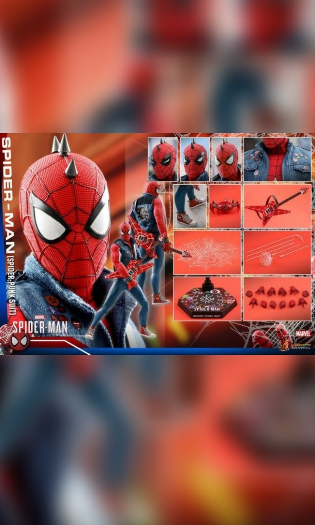 100 全新未開 Hottoys Hot Toys Spider Man Spider Punk Suit VGM32 Game版 蜘蛛俠 興趣及遊戲 玩具 遊戲類 Carousell