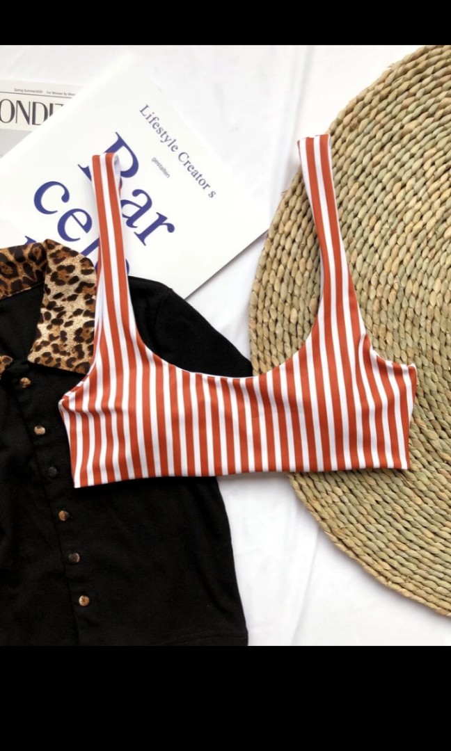 Bn Shein Striped Bikini Top As Worn By Valeria Lipovetsky Women S