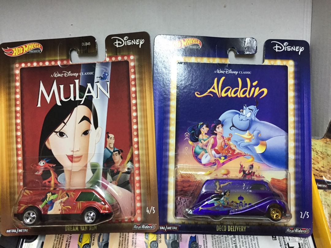 Hot Wheels Disney Deco Delivery Dream Van Xgv Car Culture Premium Mulan Aladdin Play Car Set