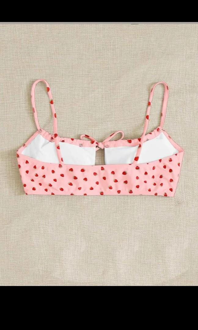 Strawberry Bikini Top Women S Fashion Swimwear Bikinis Swimsuits On Carousell