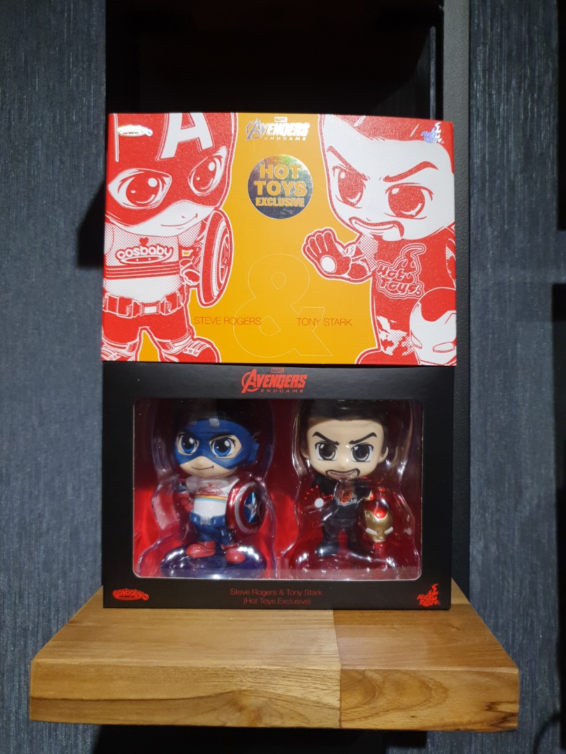 Hot Toys Exclusive 20th Anniversary Limited Edition Steve Rogers Tony Stark Cosbaby