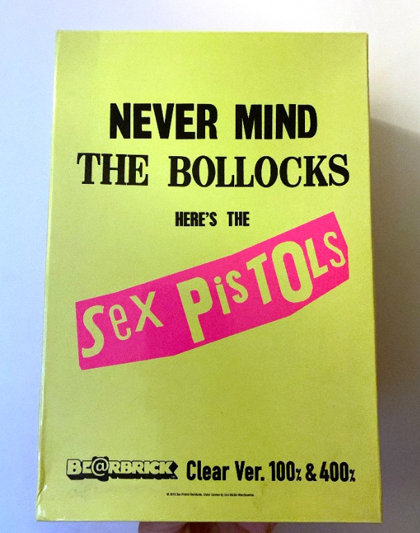 400 100 Bearbrick Sex Pistols Yellow Pink ver 透明版 興趣及遊戲 玩具