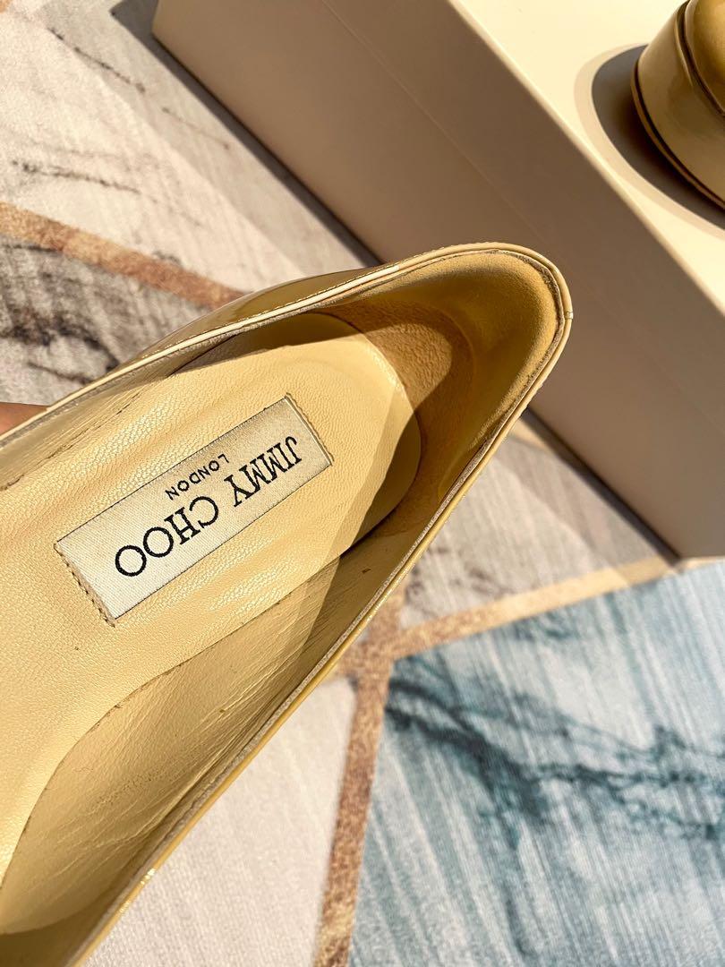Authentic JIMMY CHOO Cosmic Patent Nude Pumps Women S Fashion