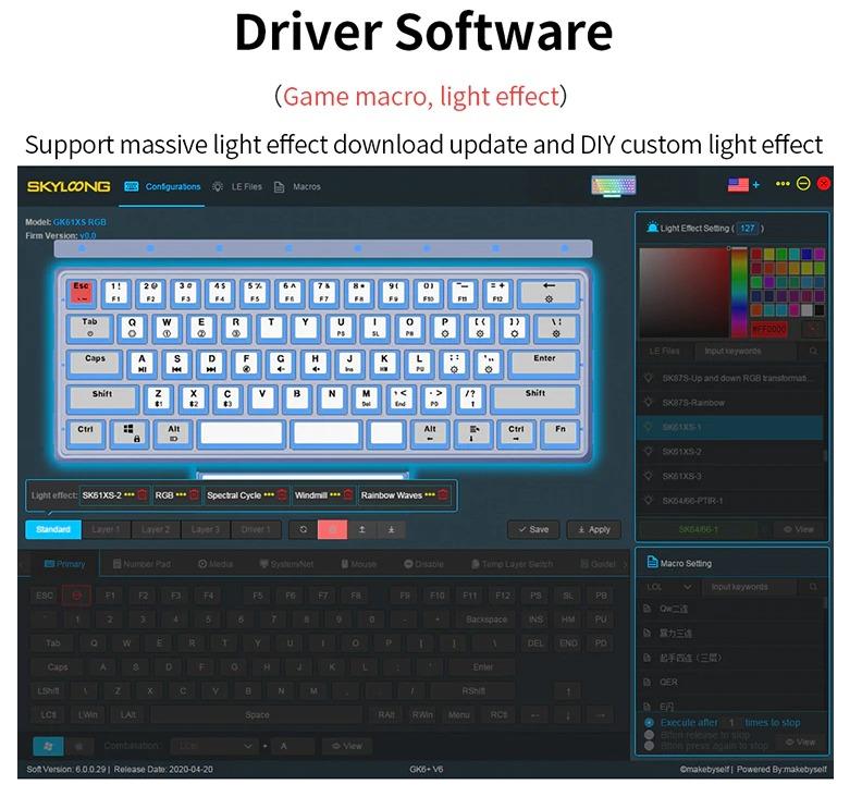 Skyloong Gk Gk X Gk Xs Rgb Hot Swappable Key Keyboard Kit Black White Computers