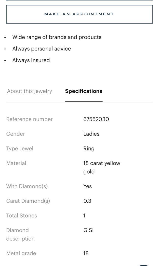 Gassan Diamond Ring Luxury Accessories Others On Carousell