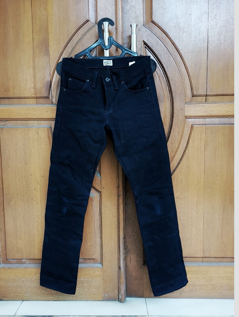 Naked Famous Elephant Skinny Guy Oz Red Selvedge Fesyen Pria