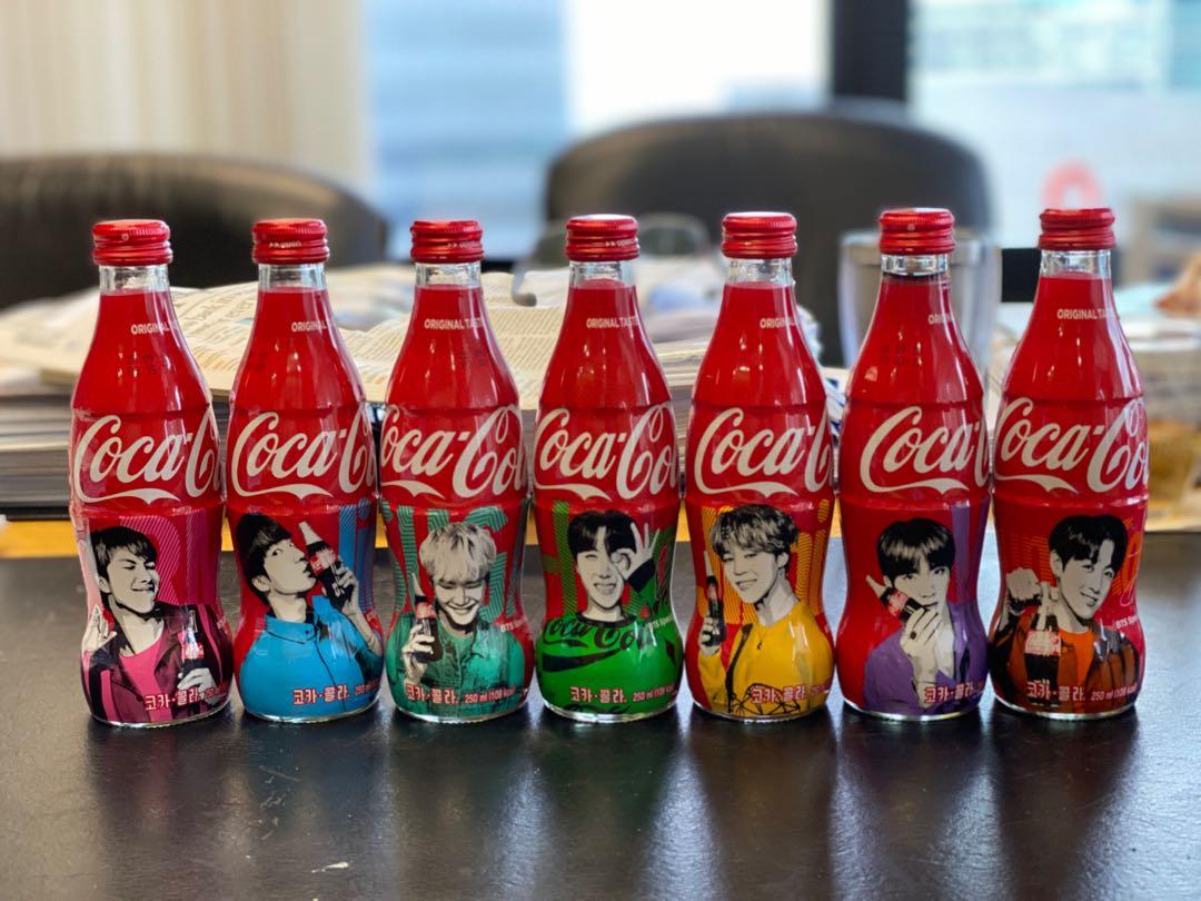 2 BTS Coca Cola Korea Limited Edition Version Bottles Soda