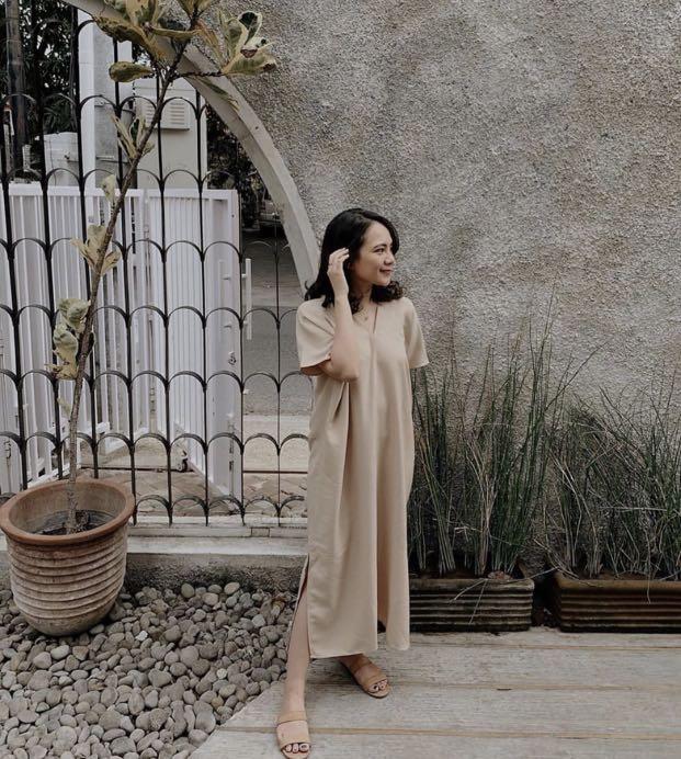 Shopatvelvet Nude Elevation Dress Fesyen Wanita Pakaian Wanita Gaun