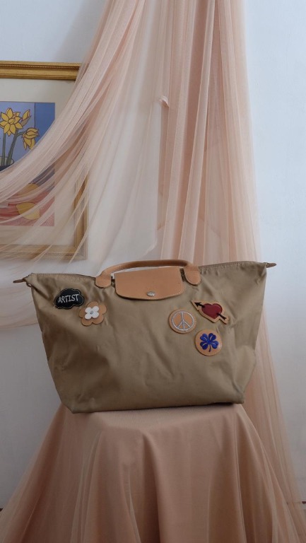 Tas Longchamp Asli Warna Nude Atau Cokelat Muda Barang Mewah Tas