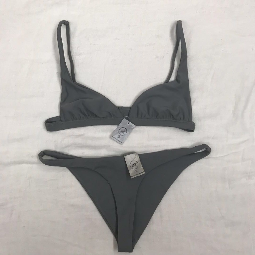 Ark Swimwear Gray Bralette Bikini Women S Fashion Swimwear Bikinis