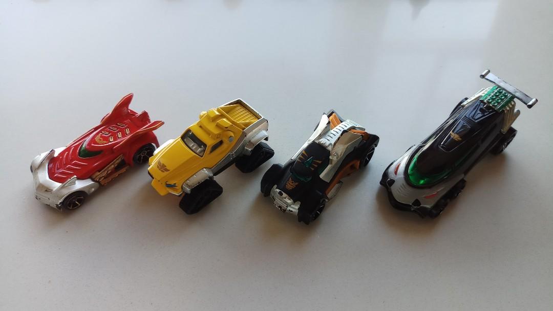 絕版 風火輪賽車 恐龍戰隊 Bandai Voov 雙面變身車 Hot Wheels Power Rangers Beast 野獸系列 金屬車 共 架 興趣及遊戲 玩具 遊戲類