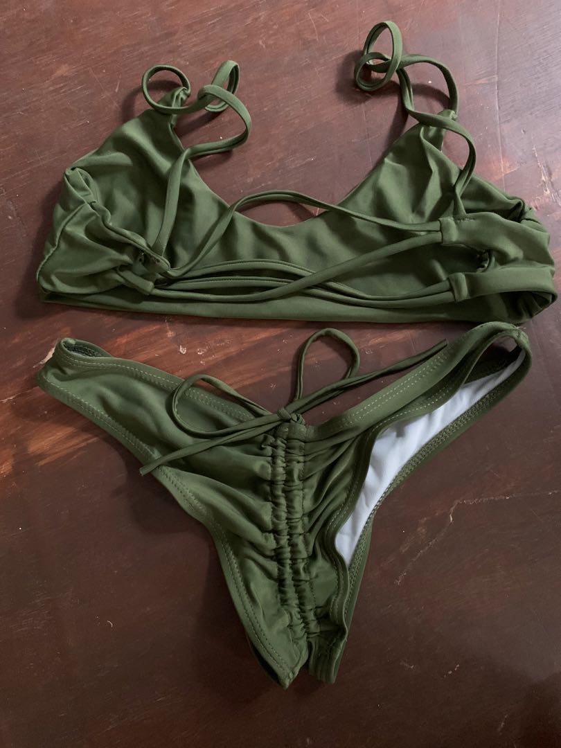 G Bikini Army Green Bikini Set Women S Fashion Swimwear Bikinis