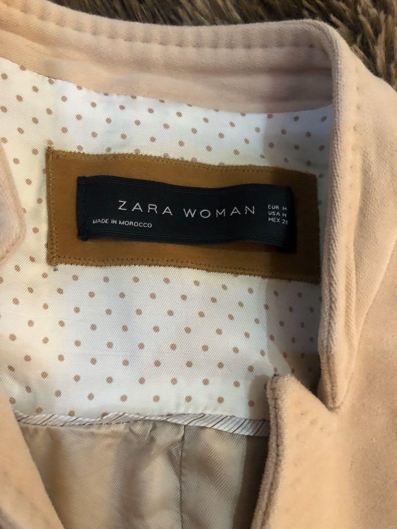 Zara Winter Jacket Nude Jaket Tebal Cream Fesyen Wanita Pakaian