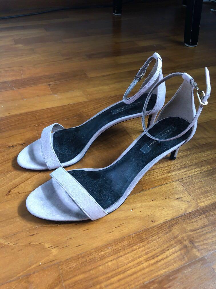 Charles And Keith Nude Pink Heels Women S Fashion Footwear Heels On