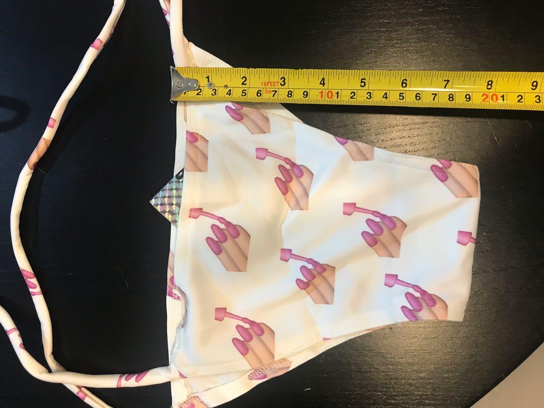 Omighty Nail Emoji Bikini Women S Fashion Swimwear Bikinis