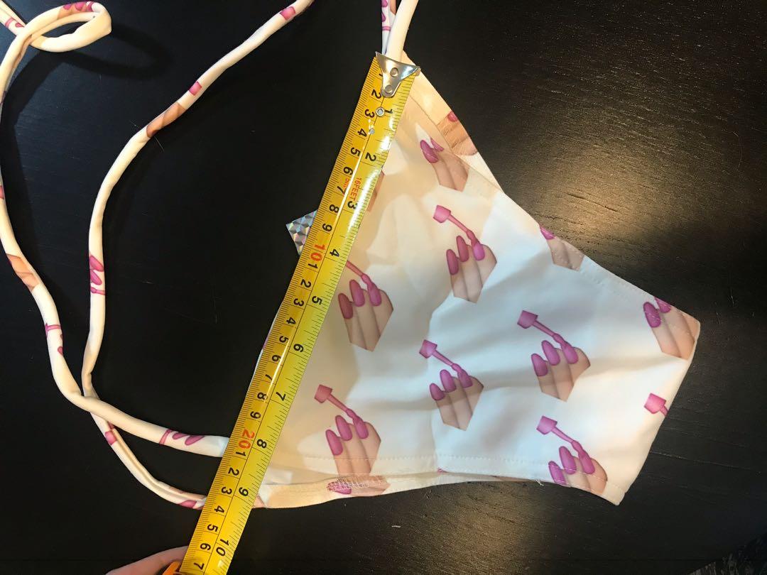 Omighty Nail Emoji Bikini Women S Fashion Swimwear Bikinis